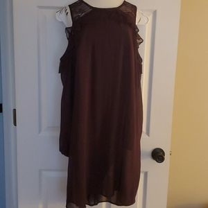 Burgundy lace top dress